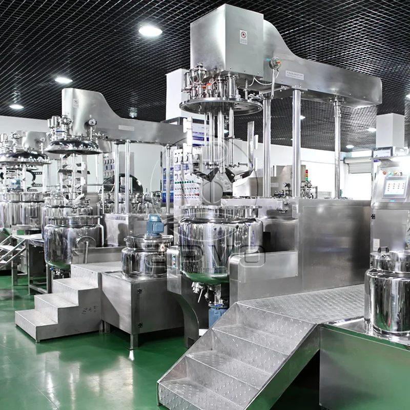 Vacuum Toothpaste Production Equipment Emulsifying Mixer Homogenizer Cosmetic Mixer Tank Shaving Cream Making Machine