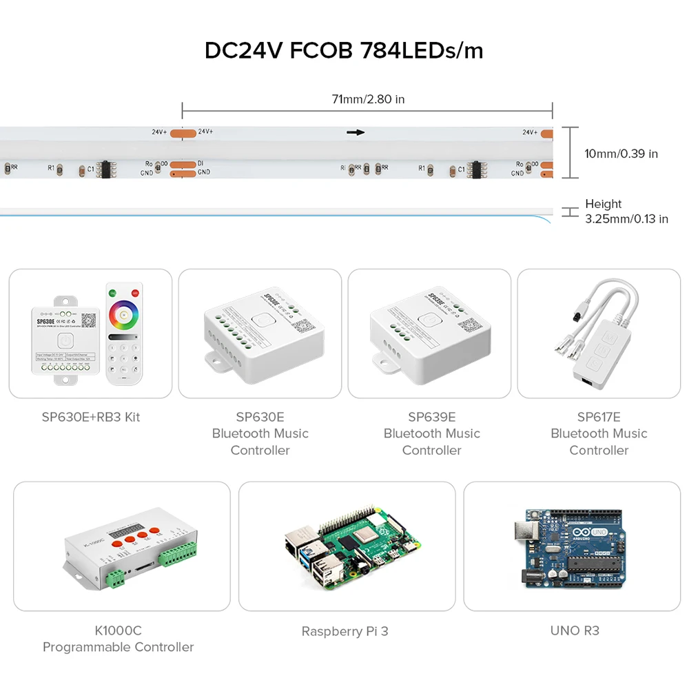 Fcob Spi Rgbw Ic Ws2814 Rgb Color Warm Cold Natural White Light 784 ...