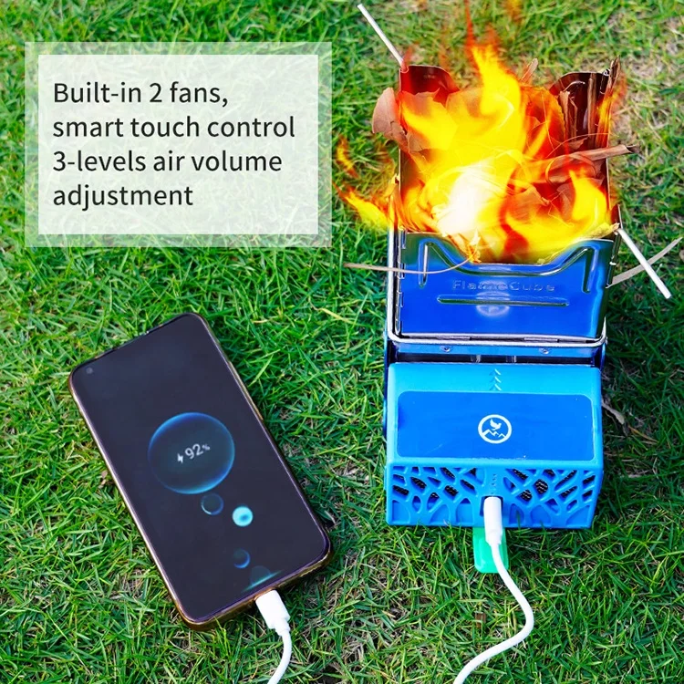 outdoor portable mini flame cube electric