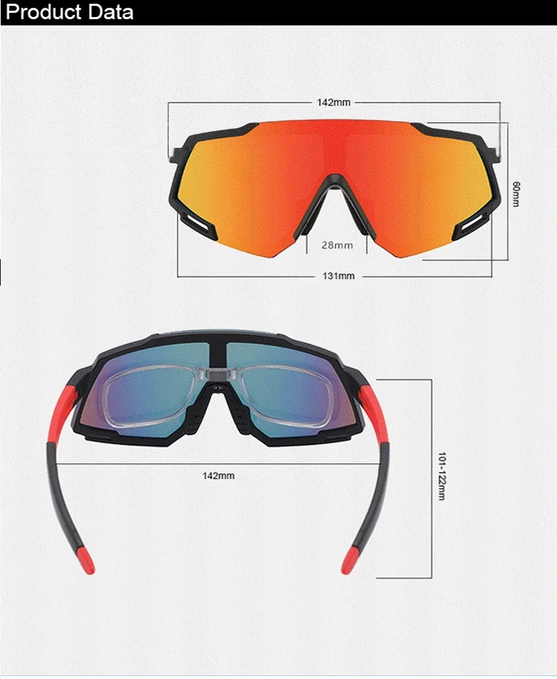 ZOYOSPORTS New Arrival OEM 5 Lens Sports Light Frame Cycling glass polarized Bike Sunglasses Driving Sport Cycling Glasses