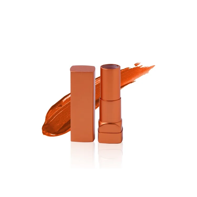 High-end fashion frosted lipstick tube square lipstick tube metal lip glaze 3.5g