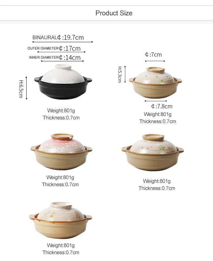 Wholesale New Design Custom Design Japanese Style Small Casserole