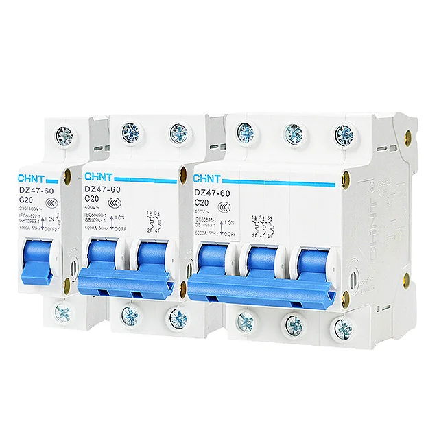 CHINT DZ47-60 MCB Mini Circuit Breaker - 6KA, 1-4 Pole, CE