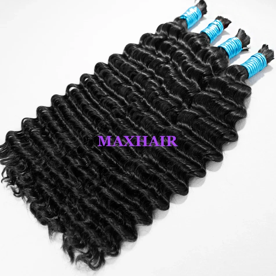 100% Virgin Human Hair Bulk Extension Loose Body Wave Bulk Weaving For Braiding Unprocessed No Weft Straight Deep Wave Hair Bulk_voghion.com
