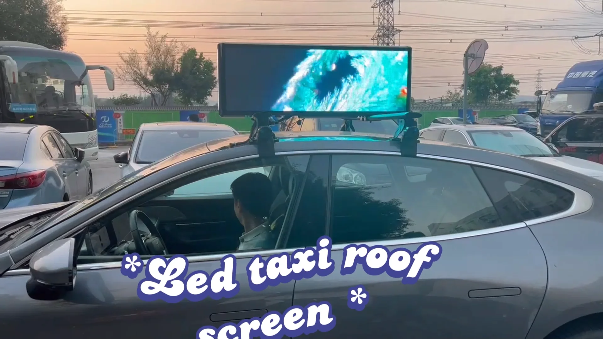 High Brightness Taxi Rooftop Advertising Led Double Face Led Video