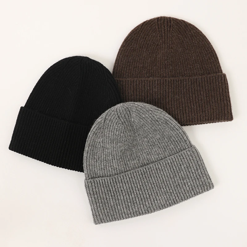 50% Yak Wool 50% Wool Winter Hats Custom logo Plain Color Women