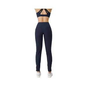 Women's High Quality  Pants  Breathable  Gym Running Leggings Solid Fitness Sports Workout Studio  Leisure Yoga Wear
