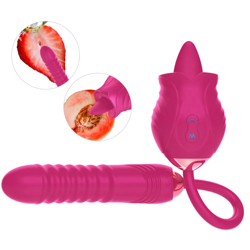Product Name:Rose Dildo Toy;Features:women sex toy rose red shape vibrator;...