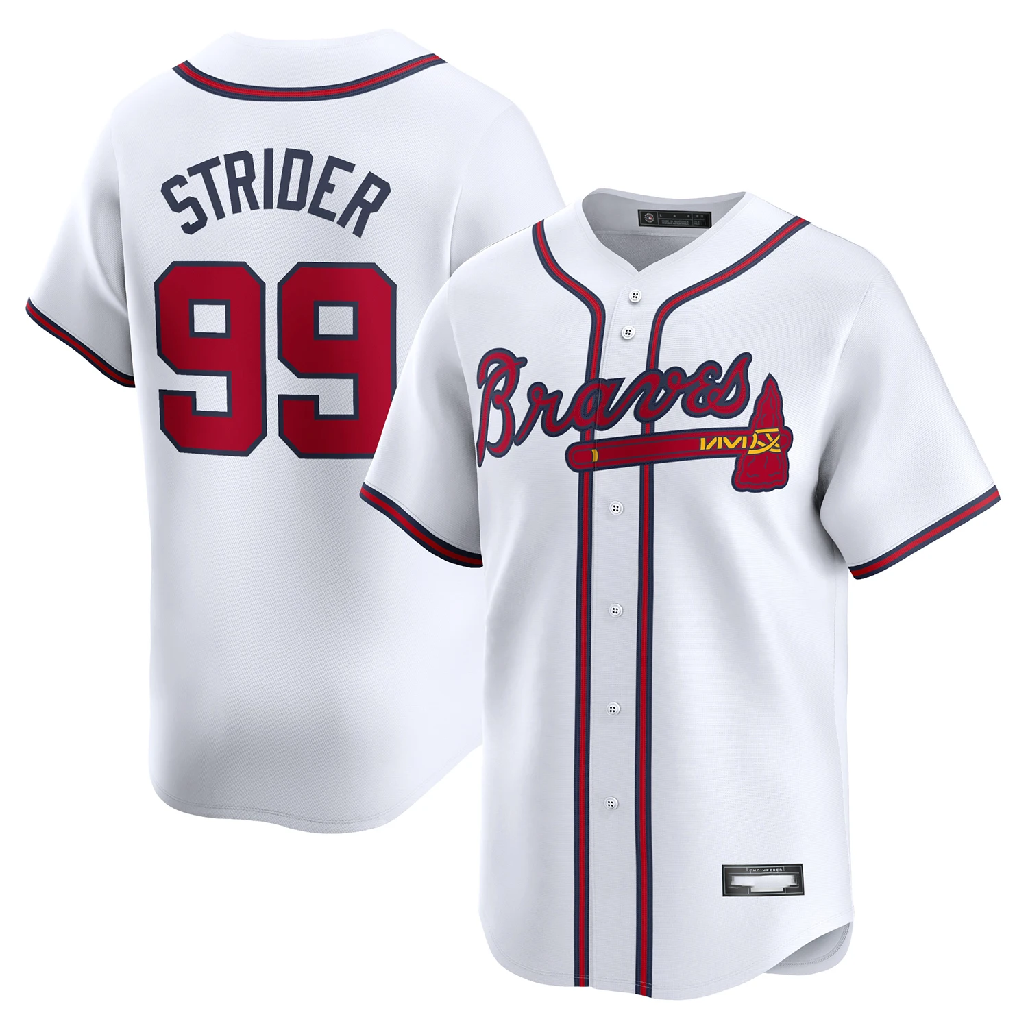 2024 Men's Atlanta Braves Home Away Alternate Custom Jersey White ...