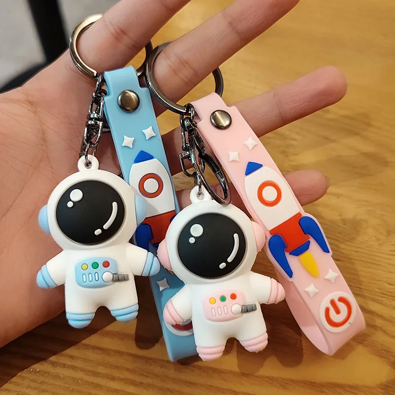 Astronaut Animal Hand Keychain Key Ring For Women Men Couple Gift Star  Heart Lightning Leopard Bag