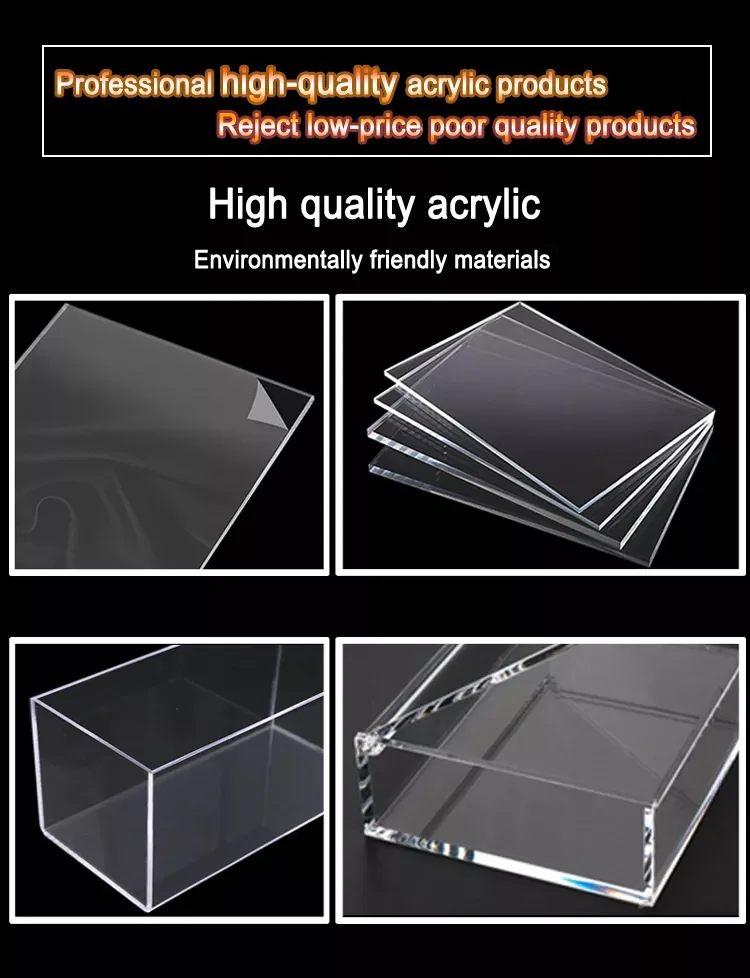 Custom Trading Card Acrylic Display Case Wholesale Clear Acrylic Poke Storage Display Box With
