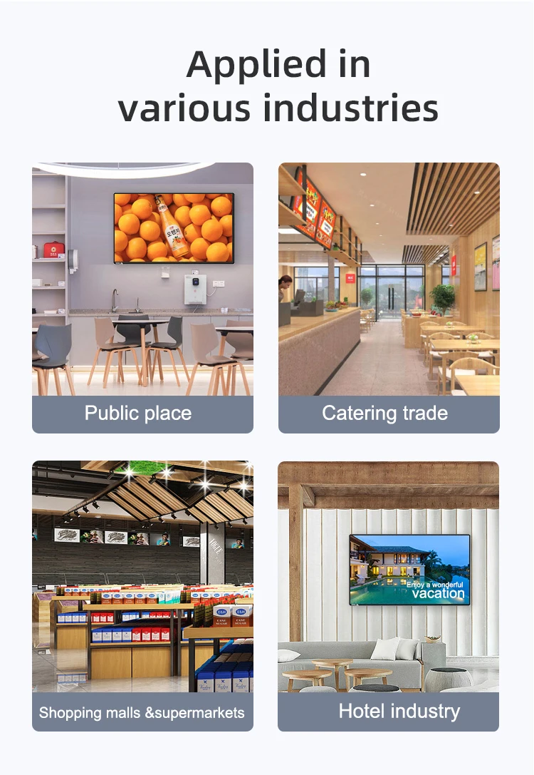 Indoor Ultra thin Wall mounted LCD screen-big sizes