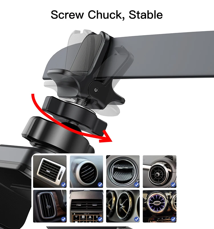 C163 Yesido Hot Selling General Motors Phone Holder Transparent Air Vent Mobile Phone Holder for Car