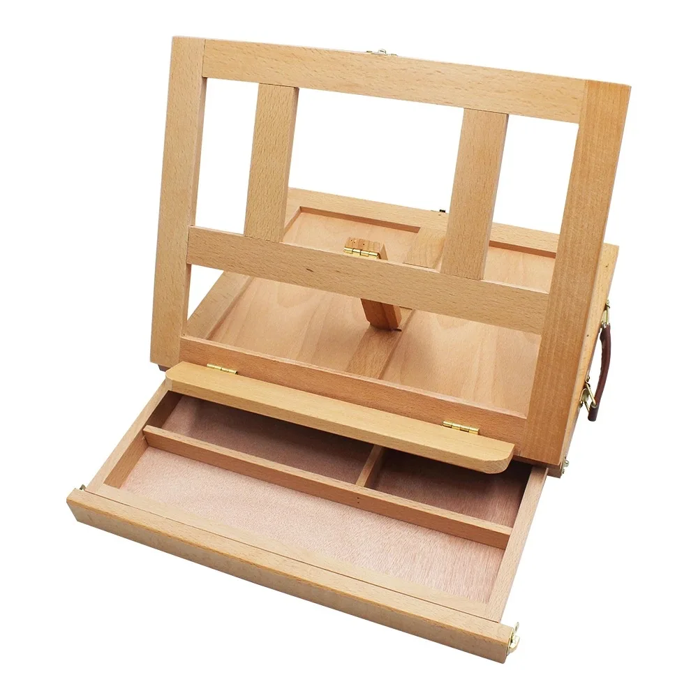 Art Table Easel for Painting and Drawing, Adjustable Wood Easel