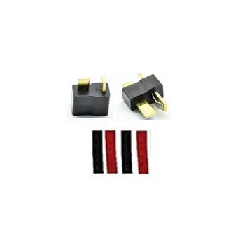 Black T-Plug Deans Male Female T Plug Battery Connector 2P Eletrinical Power Socket For RC Connector Adpter