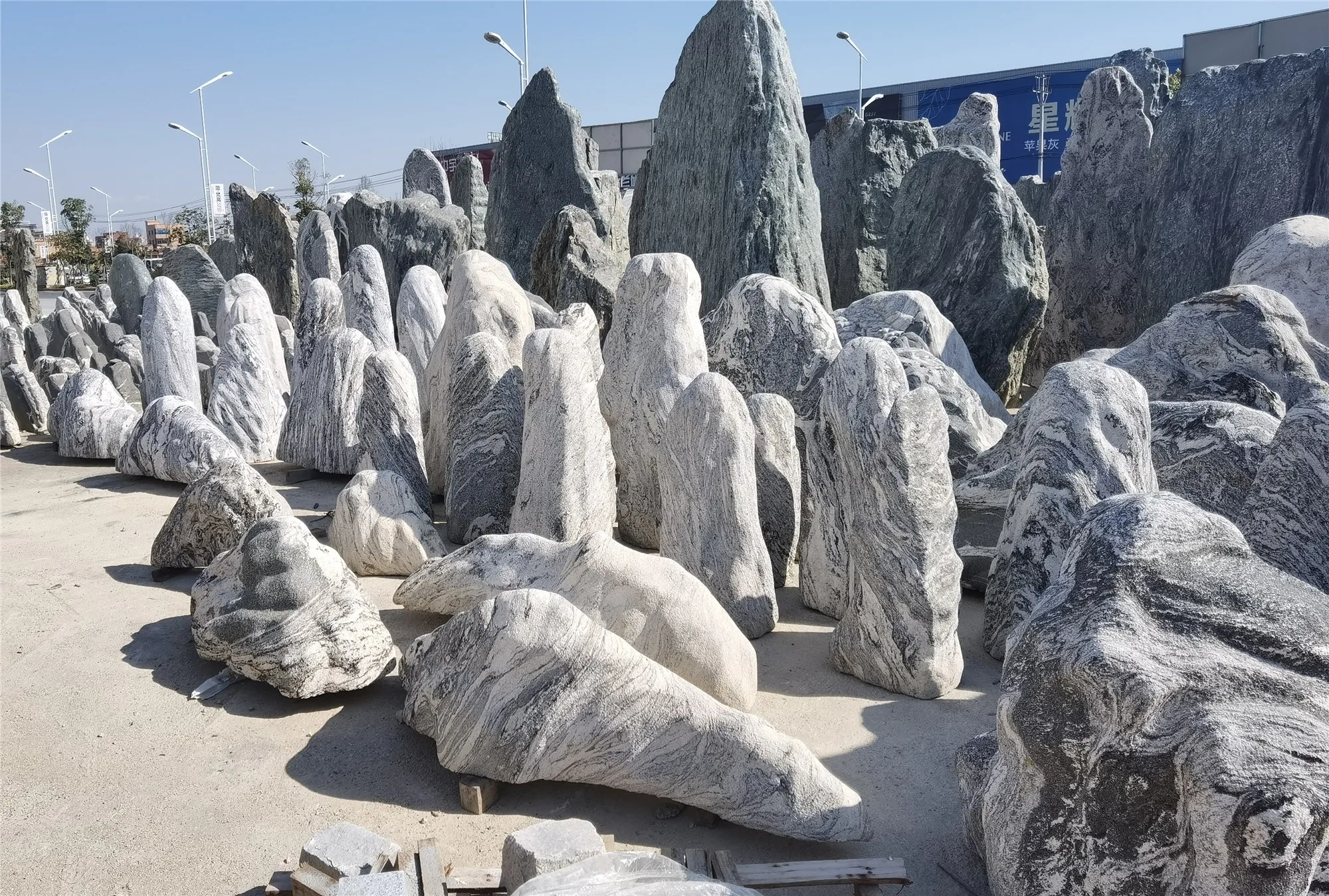 product modern garden rock large landscape rock custom size natural white granite for hotel landscaping design prices-0