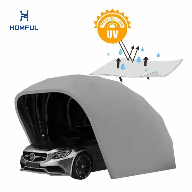 HOMFUL Fully Automatic Remote Control Foldable Car Shelter Canopy Garage Tent Portable Carport Folding Car Garage
