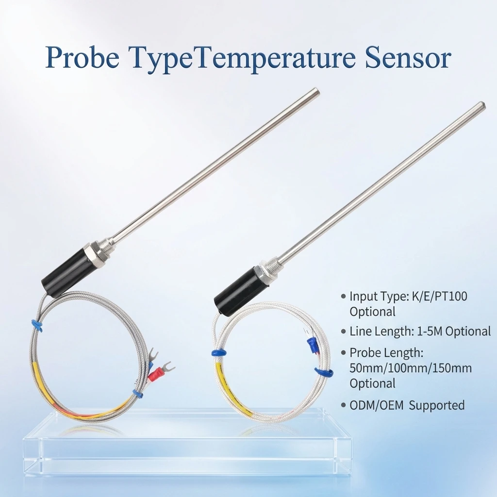 TUOBANG OEM/ODM Temperature Sensor for Injection Molding Machine 0-400℃ Probe Type M12 K/E/PT100/CU50 Thermocouple