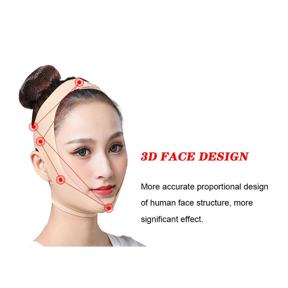 Reduce Double Chin V Line Face Shaper Facial Anti Wrinkle Elastic Face Slimming Bandage