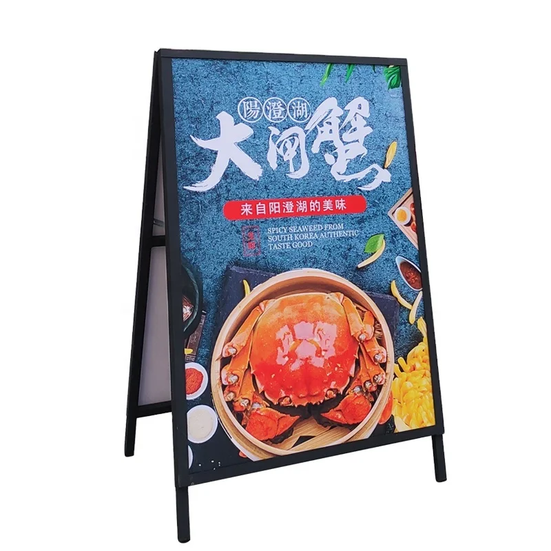 Pantalla Digital de Publicidad Electrónica con Estructura Vertical Plegable Doble Soporte Táctil para Exhibición en el Suelo