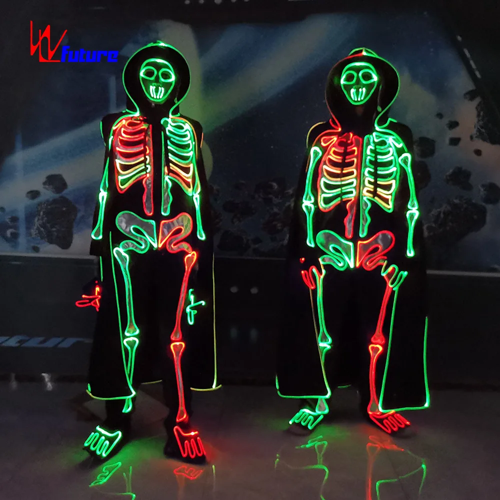 Light Up Skeleton
 2021 New Led Light Up Skeleton Costumes Glowing Halloween Party Light