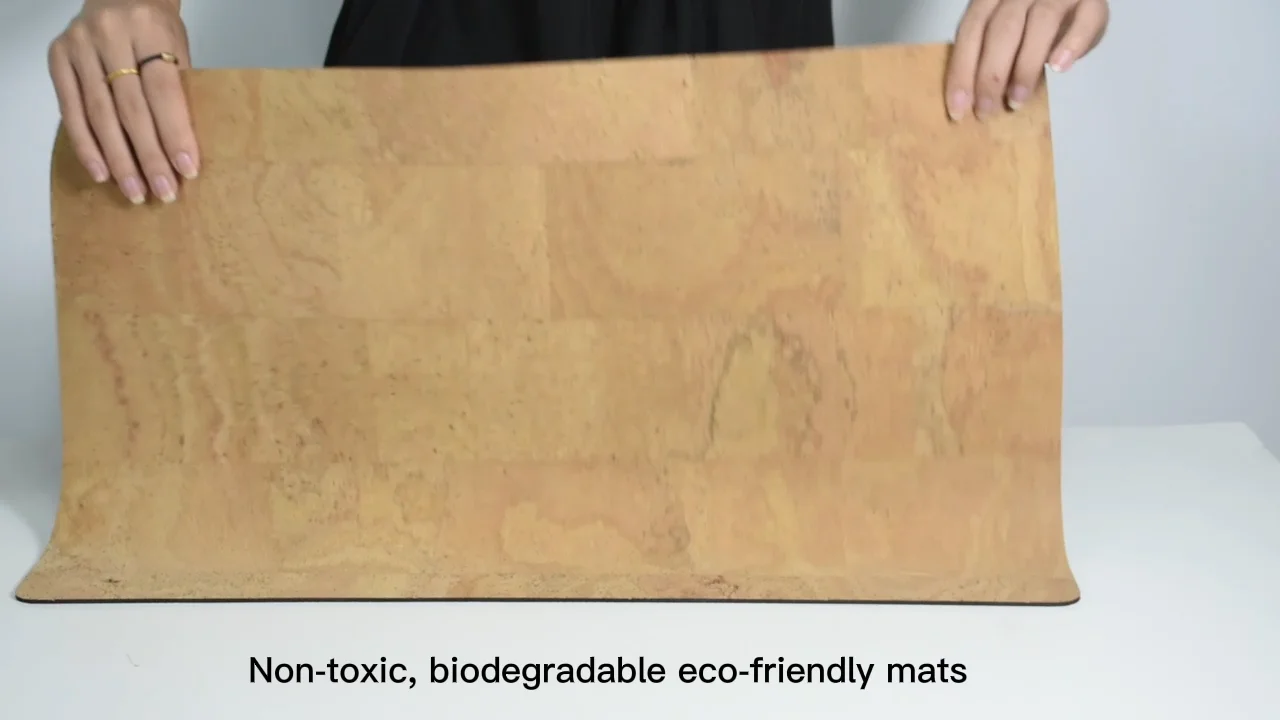 Eco Friendly Rubber Wood Cork Table Mats Sublimation Placemat Dining