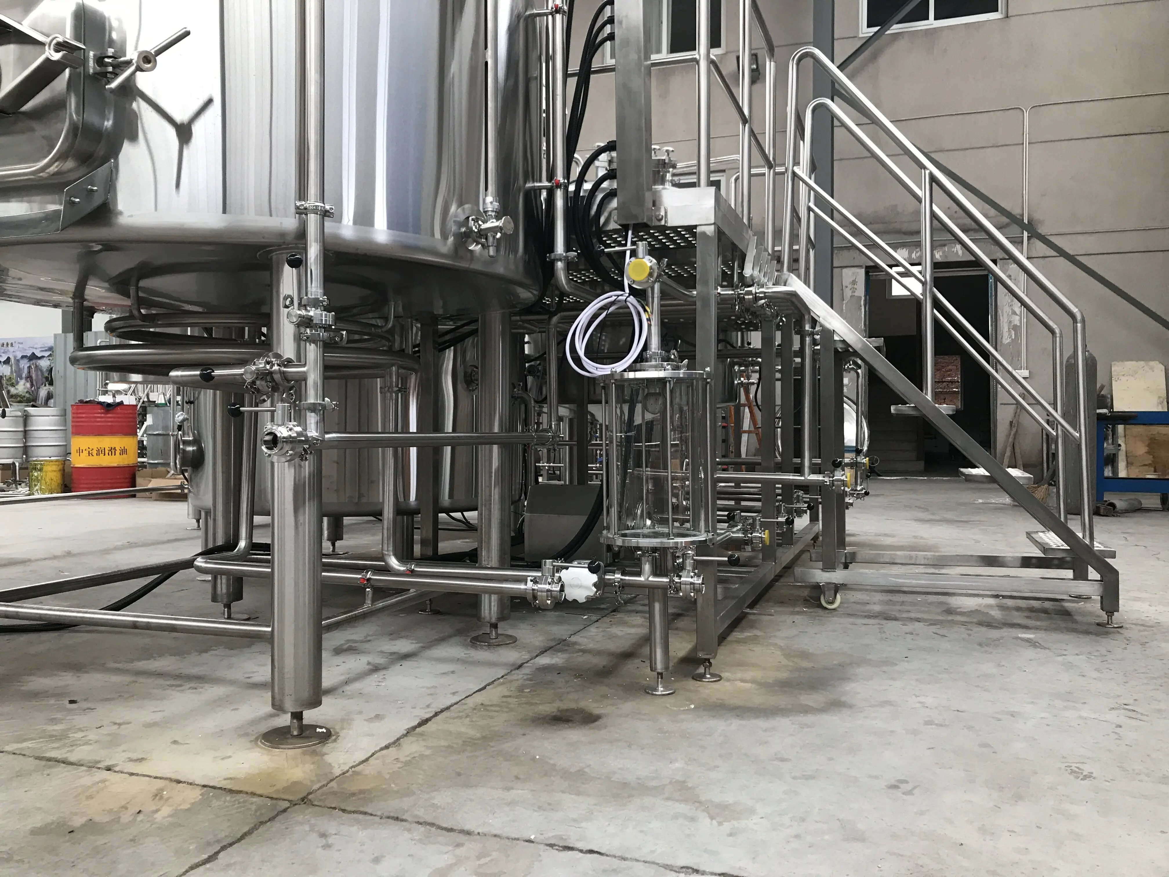 Паровой нагреватель 3500L 35HL 30BBL, три сосуда, пивоваренное оборудование, коммерческие принадлежности