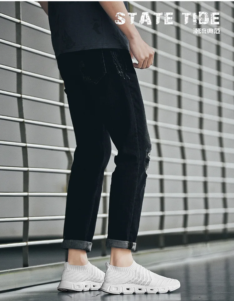 Men'S Summer Large Size Sports 45 Slip-On Socks Design 46 Breathable Fly-Knit Uppers 47 Running Shoes 5