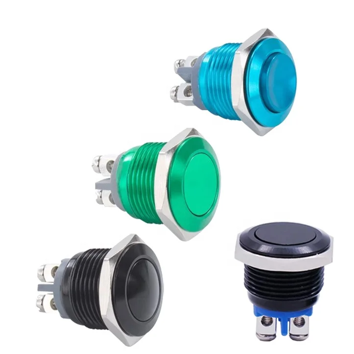IP65 16mm su geçirmez anlık sıfırlama basmalı düğme anahtarı
