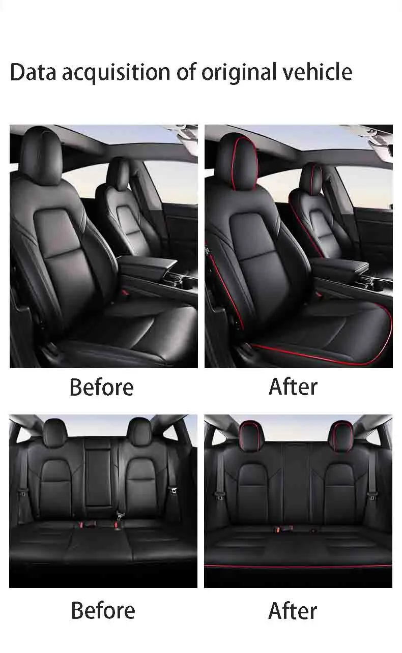 Tirol Model High Quality Luxury Car Interior Custom Full Set Wellfit Waterproof Fur Leather Car