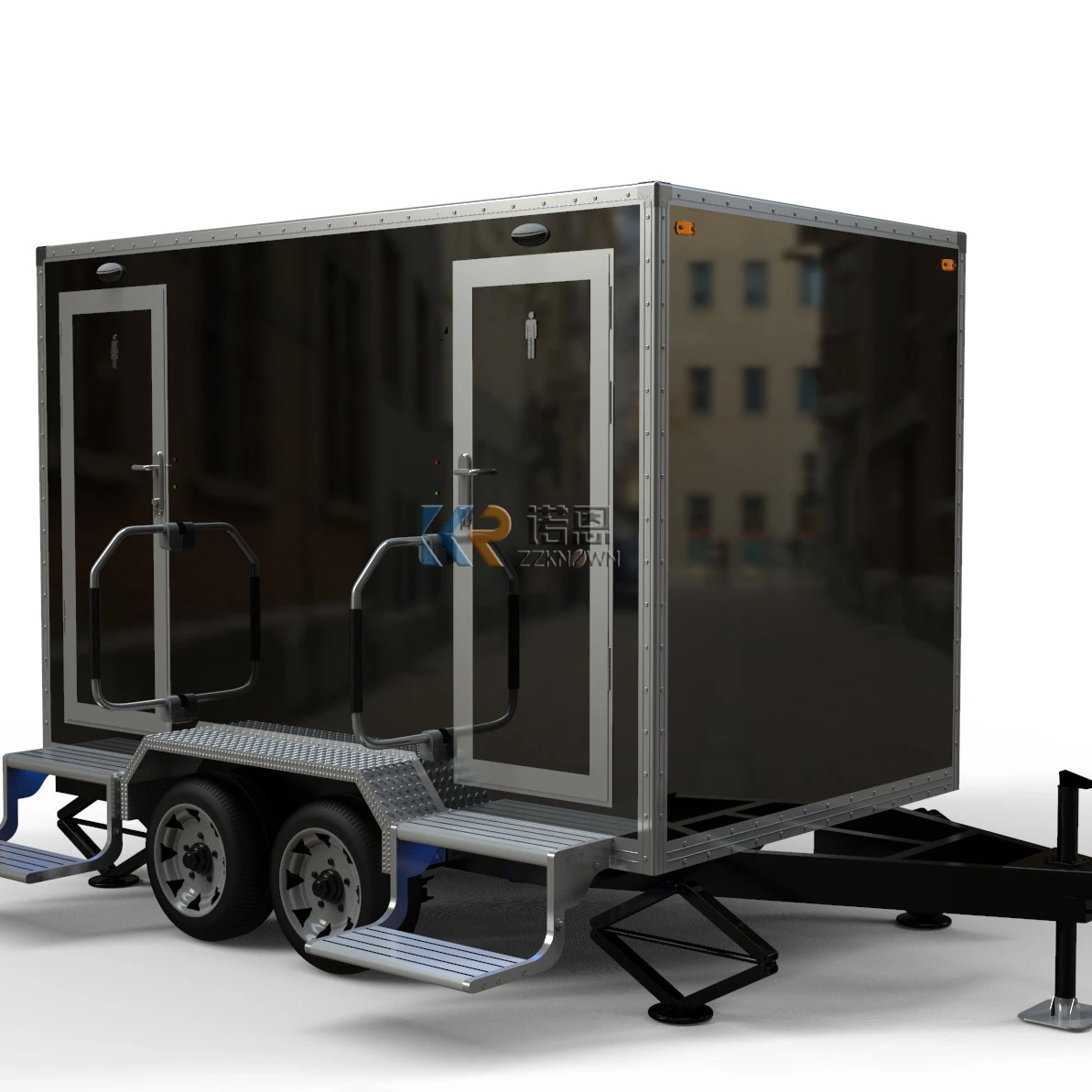 3 Station Luxury Restroom Toilets And Shower Outdoor Bathroom Trailer