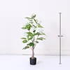 White hydrangea tree, 90cm tall (39 leaves, 6 flowers)