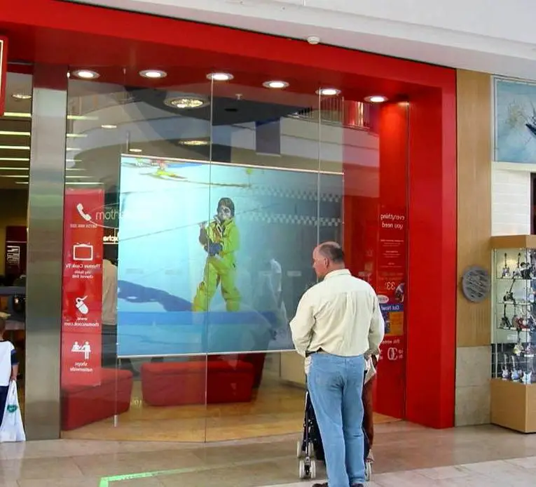 High Contrast Rear Projection Film Transparent Holographic Projector Screen for Window Glass