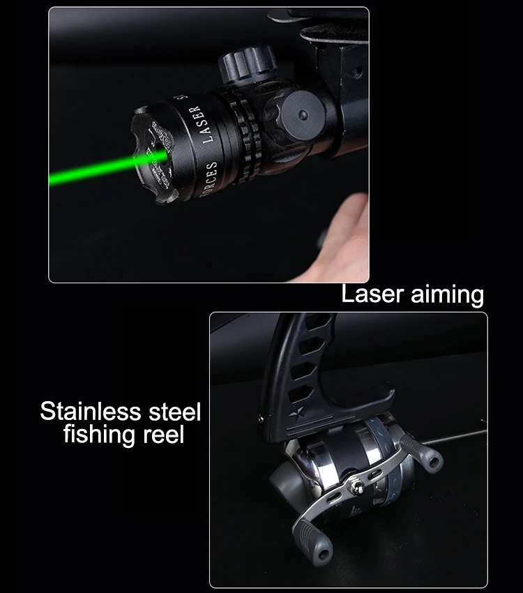 Fionda Professionale Con Mirino Laser – Set Completo Con 30 Sfere Acciaio, Fasce E Bersagli - Foto 6