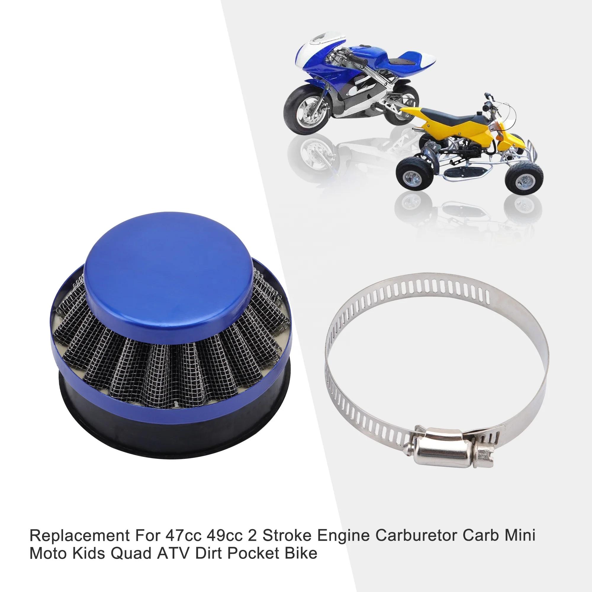 Carburetor + Ignition Coil + Spark Plug Kit For 47cc-49cc 2-Stroke Pocket Bikes & Mini Quads