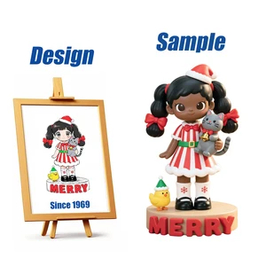 Shengye Custom Made Fashion Christmas Girl Design High Quality Cartoon Character Statues Resin Action Figures Plastic Vinyl Toy