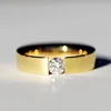 18K yellow+lab grown diamond