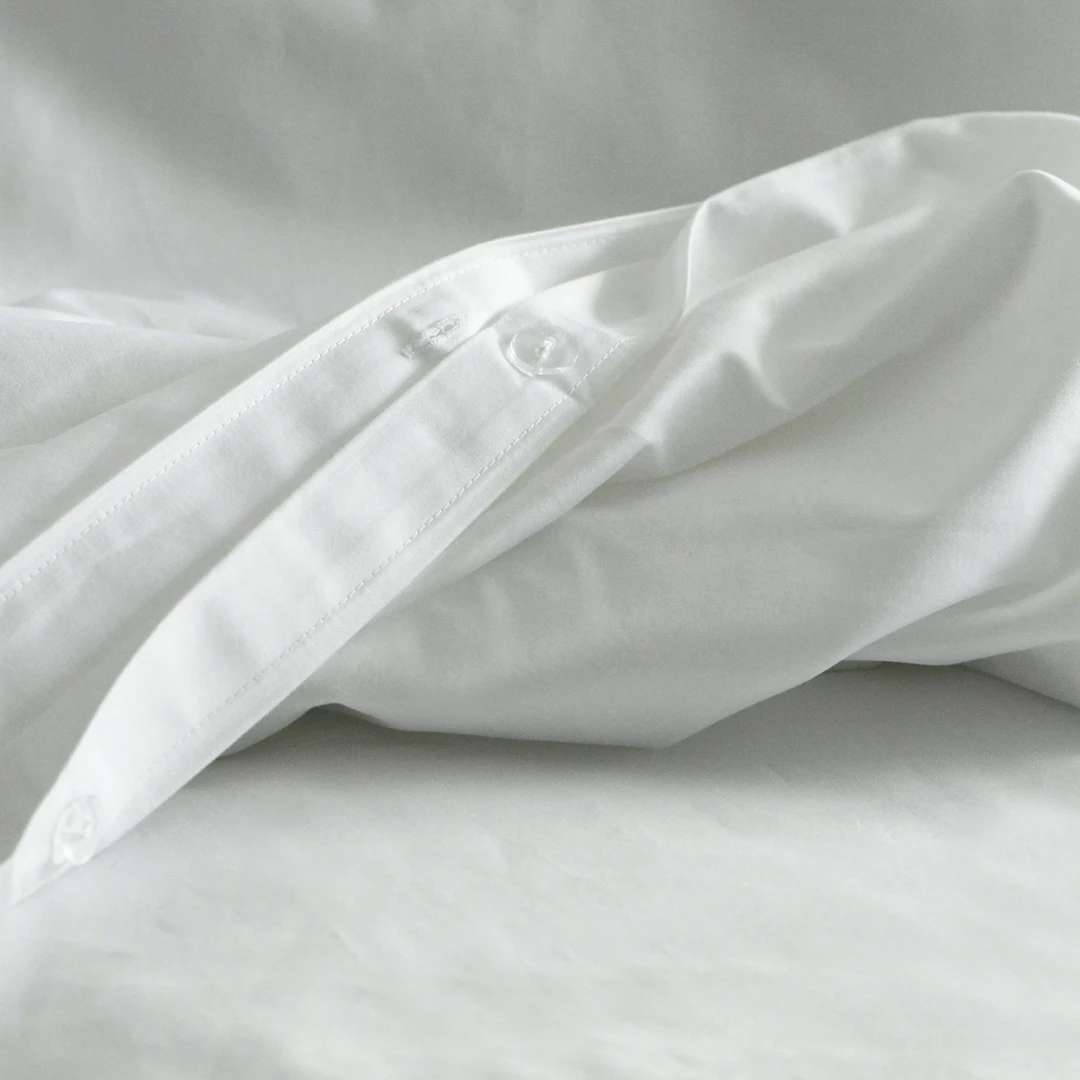 100% Cotton 300tc Percale Bed Set White Color For Hotel China Factory ...