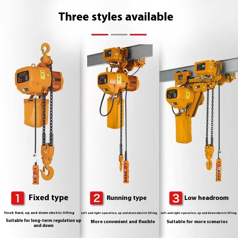 2 Ton 3 Ton 5 Ton 7.5 Ton High Quality Hhbb Model Electric Chain Hoist ...