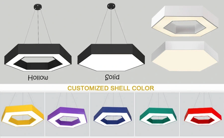 Enrich Hexagon Detailing Ceiling Led Lights For Car Shop And