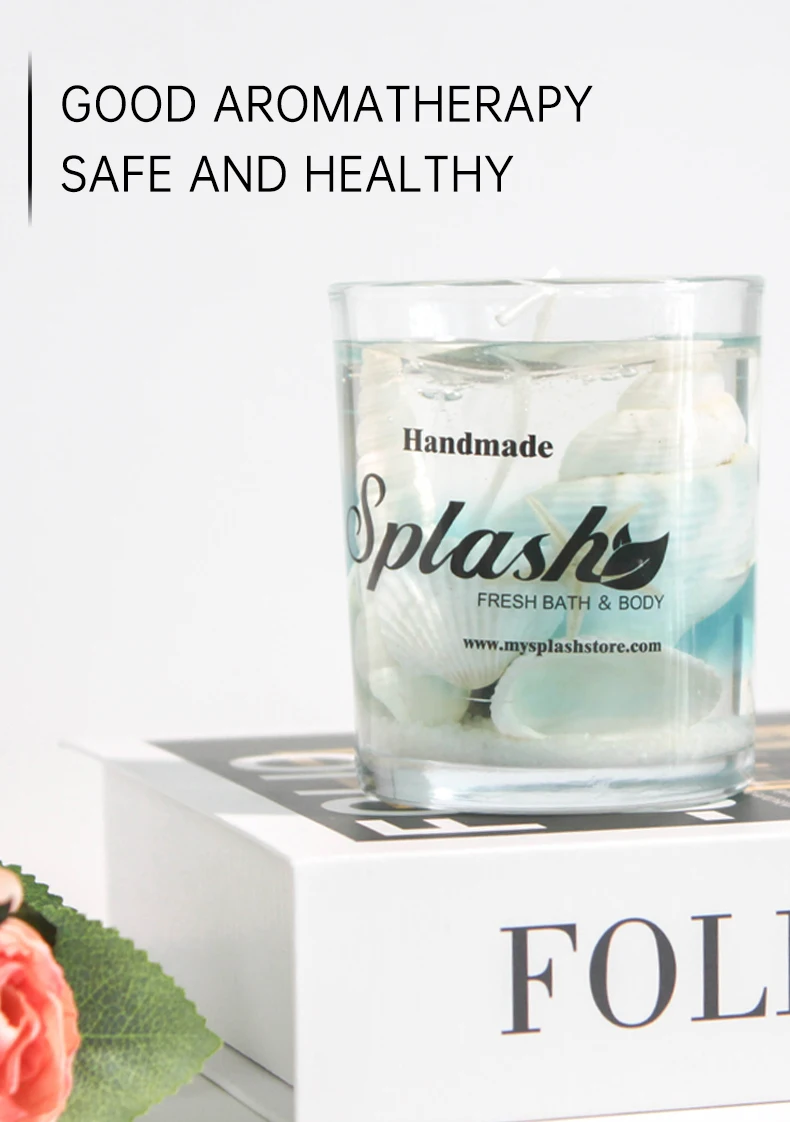 Wholesale Shell Glass Cup Private Label Home Decorative Diy Scented