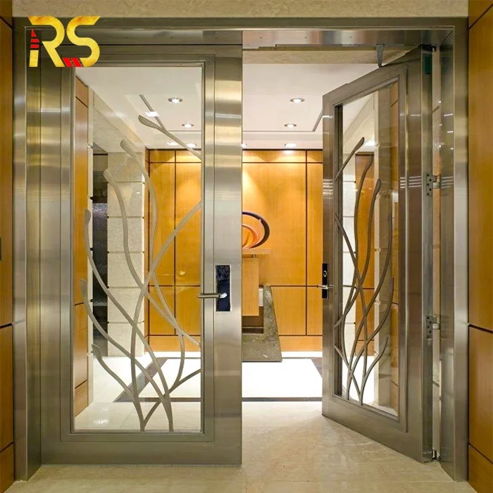 stainless steel gate designs with glass