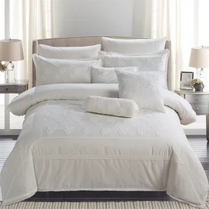 Wholesale Luxury Dubai King Patchwork Comforter Set with White Embroidery 100% Polyester Microfiber Stain-Resistant