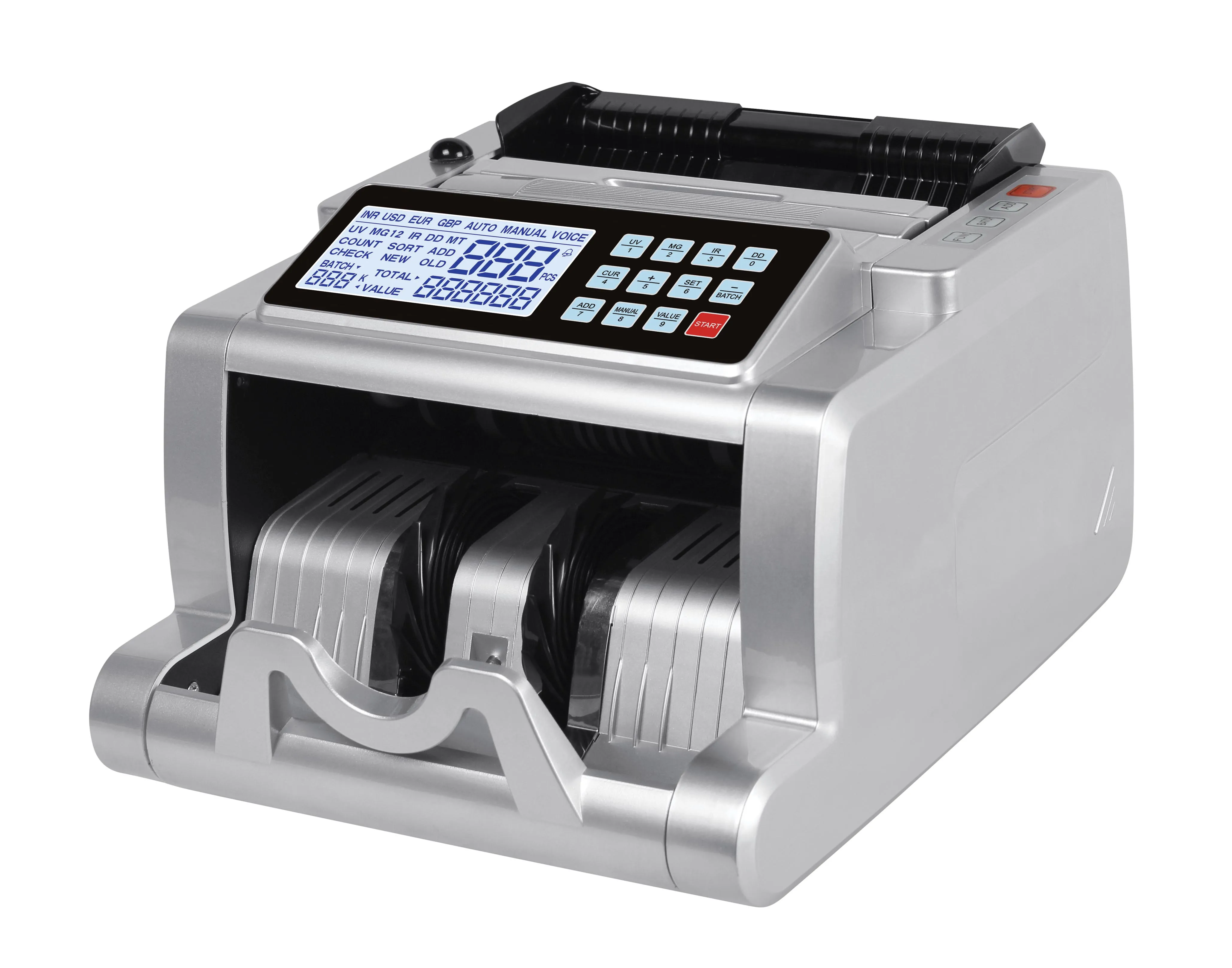 AL-5300 Clear Display Banknote Counting Machine UV/MG Money Counter of Euro
