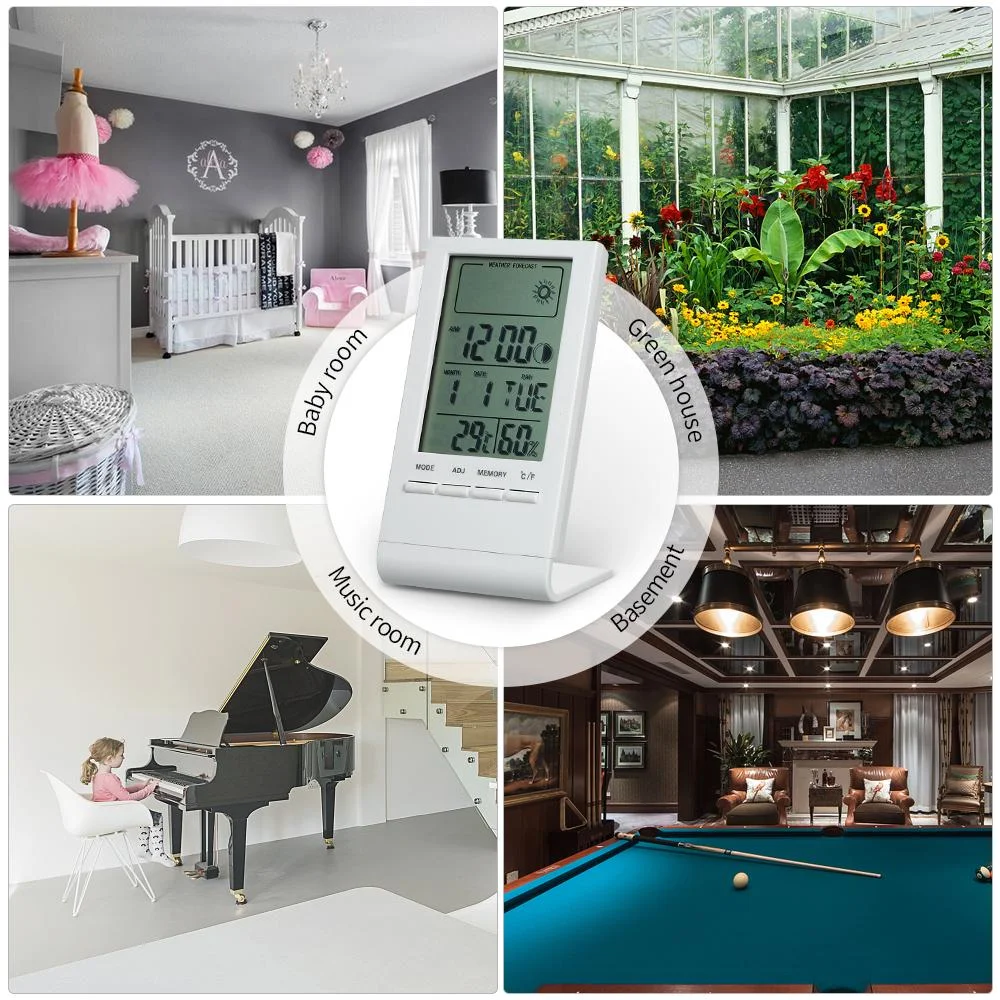 Multifunctional Digital Display Indoor Temperature and Humidity Gauge Meter Thermometer Hygrometer