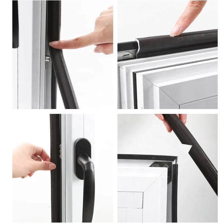 Plastic Rubber Trim Extrusion Profile Hot Sale Flexible Edge Bottom Folding Door Weather Seal Strip