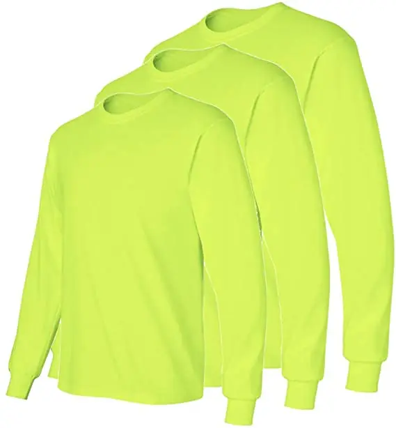 Быстросохнущие высоковидимые рубашки с логотипом на заказ из 100% полиэстера, с длинным рукавом, рабочая одежда для безопасности, строительные рубашки