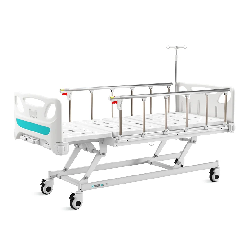 K3k ABS 3 Crank Manual Backrest Adjustable Medical Hospital Bed With Lifting System