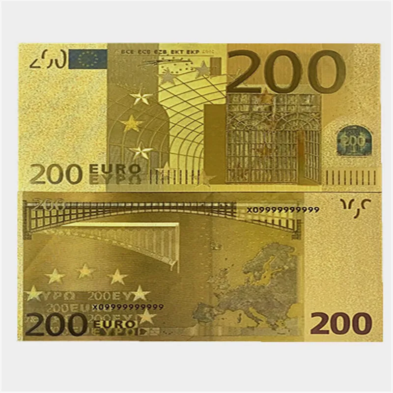 1000€ ユーロ 紙幣 Amazon.co.jp: ZSKFS 24Kゴールドのフェイク紙幣で7PCS 5枚の10