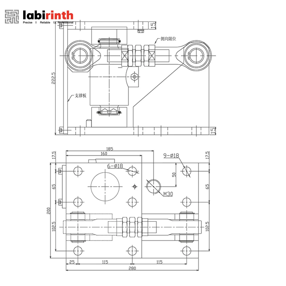 GW Weighing Module silo load cell 50t 100t 200t range weighing system for Large tonne silo tank weighbridge 100ton